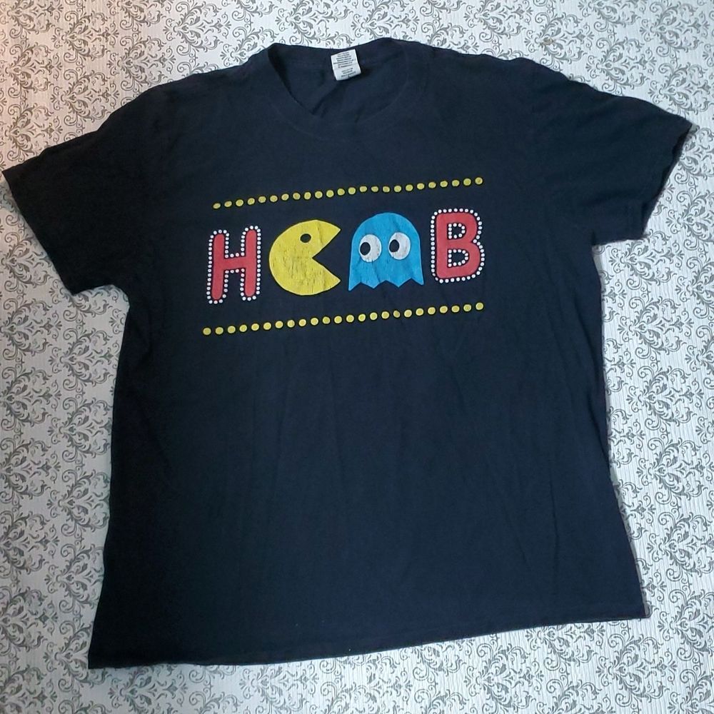 Vintage 2014 Band T-shirt Black Pacman Graphic Designer